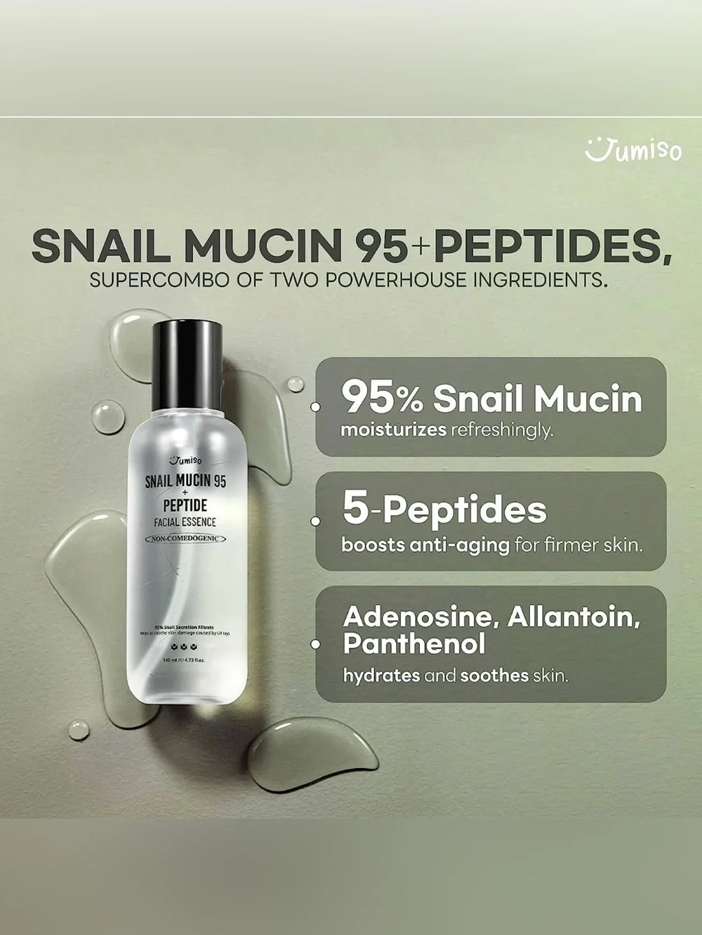Jumiso Snail Mucin 95 + Peptide Facial Essence